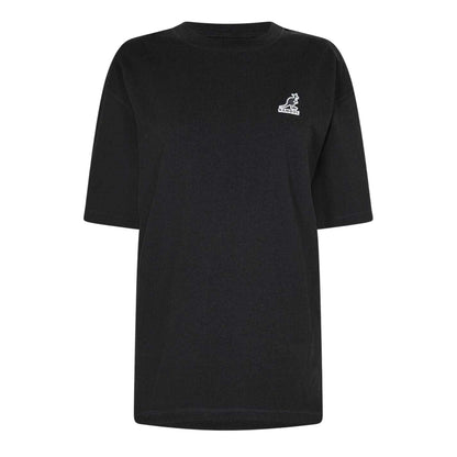 Black - Front - Kangol Womens-Ladies Logo Oversized T-Shirt