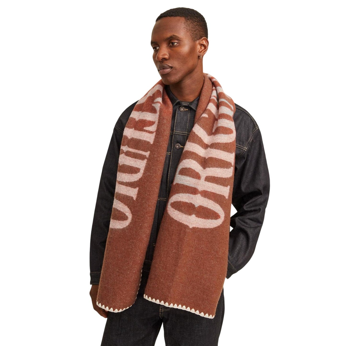 Brandy - Side - Jack And Jones Oblong Crochet Detail Scarf