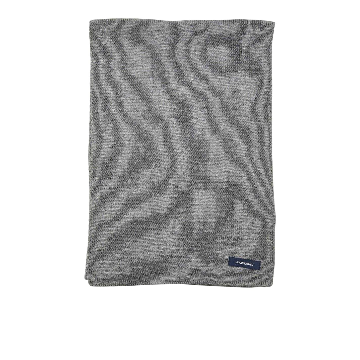 Grey Melange - Back - Jack And Jones Jacdna Logo Knitted Scarf