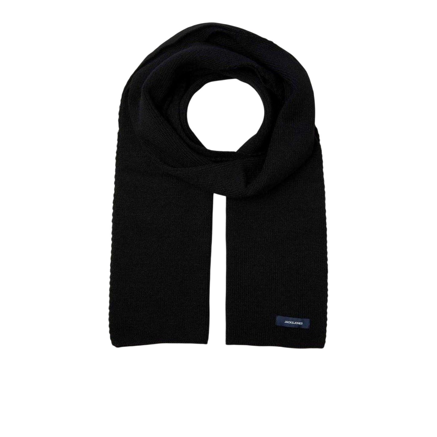 Black - Front - Jack And Jones Jacdna Logo Knitted Scarf