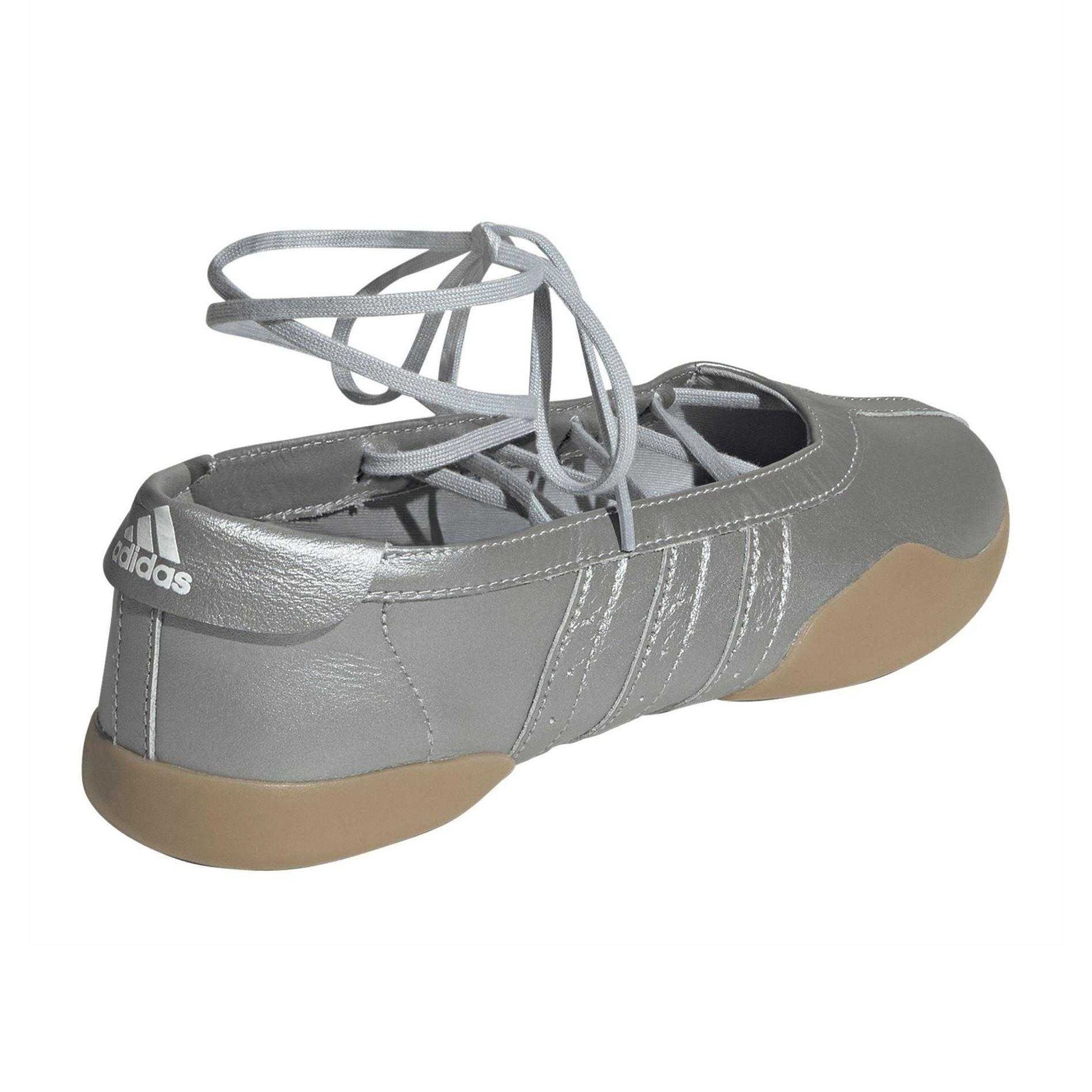 Silver - Back - Adidas Womens-Ladies Originals Taekwondo Mei Low Cut Trainers