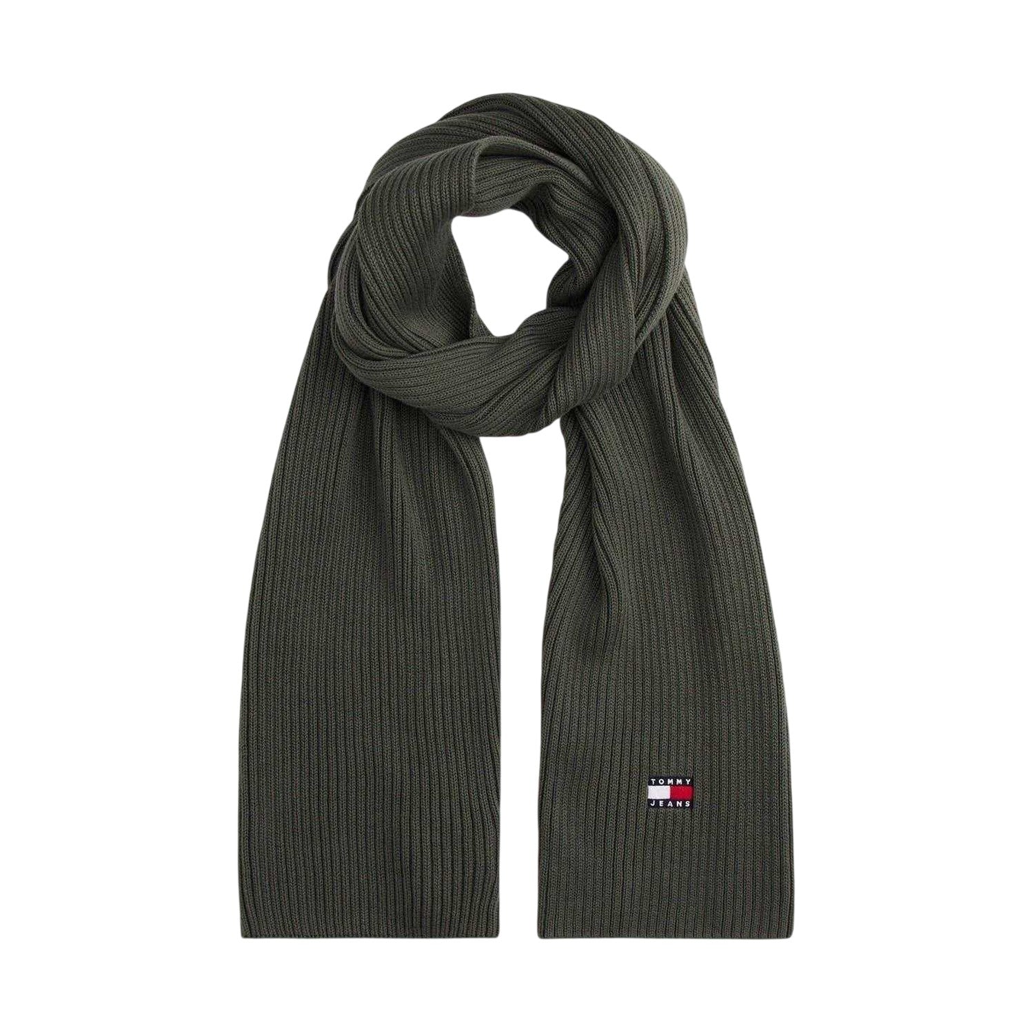 Pewter - Front - Tommy Jeans Unisex Adult Ribbed Scarf
