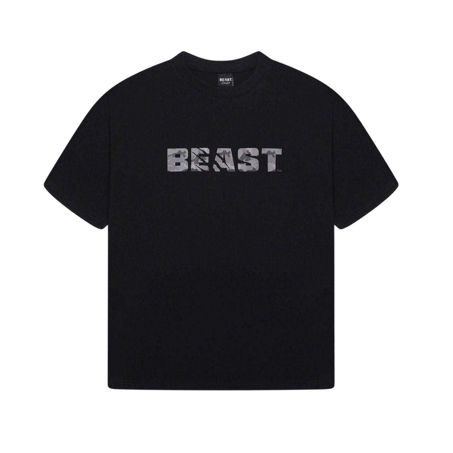 Black - Front - BEAST Mens Core Camo T-Shirt