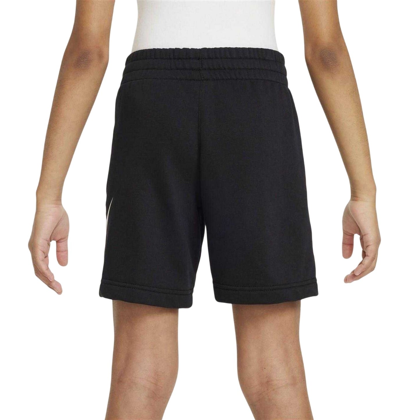 Black - Back - Nike Childrens-Kids Hybrid Fleece Sweat Shorts