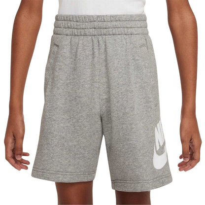 Grey - Front - Nike Childrens-Kids Hybrid Fleece Sweat Shorts