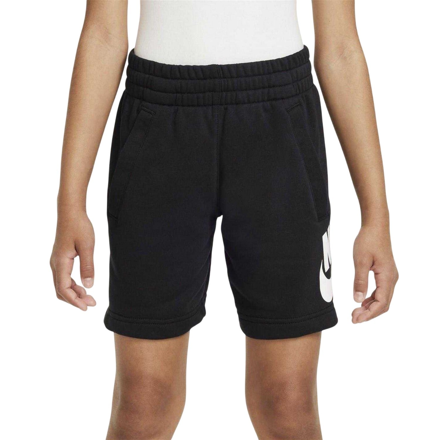 Black - Front - Nike Childrens-Kids Hybrid Fleece Sweat Shorts