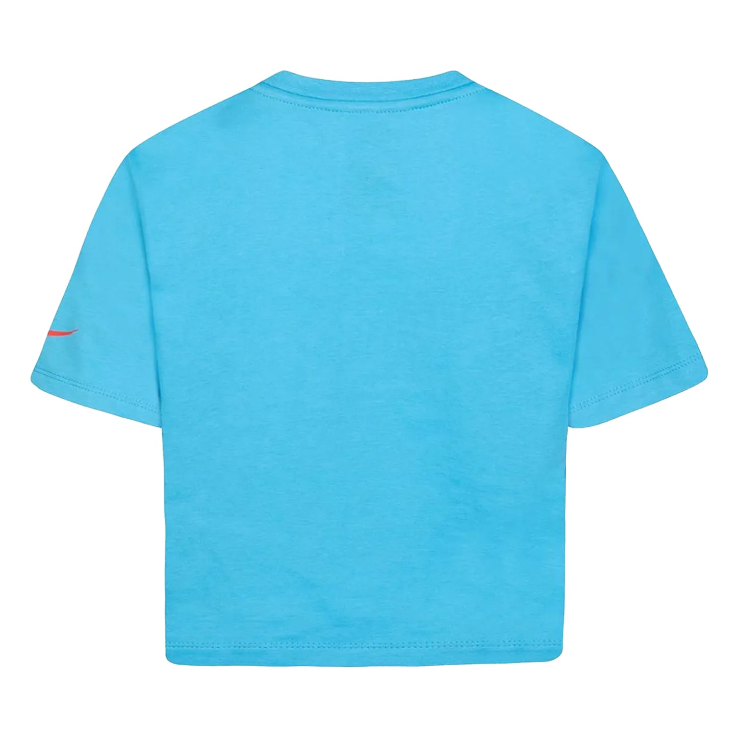 Baltic Blue - Back - Nike Girls Icon Gingham Boxy T-Shirt