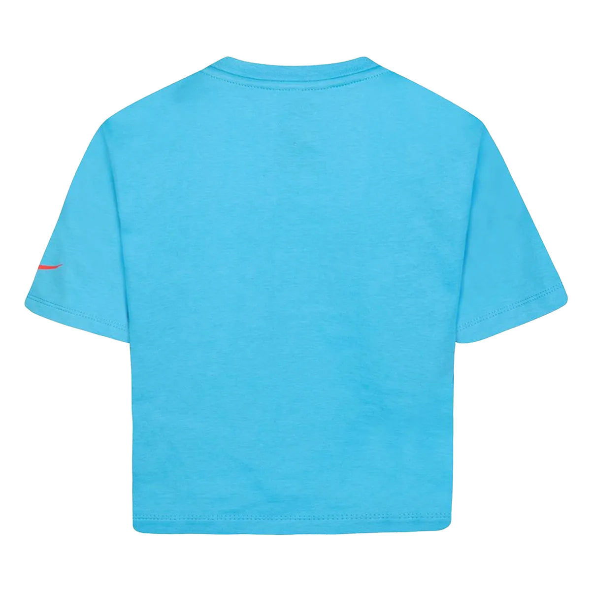 Baltic Blue - Back - Nike Girls Icon Gingham Boxy T-Shirt