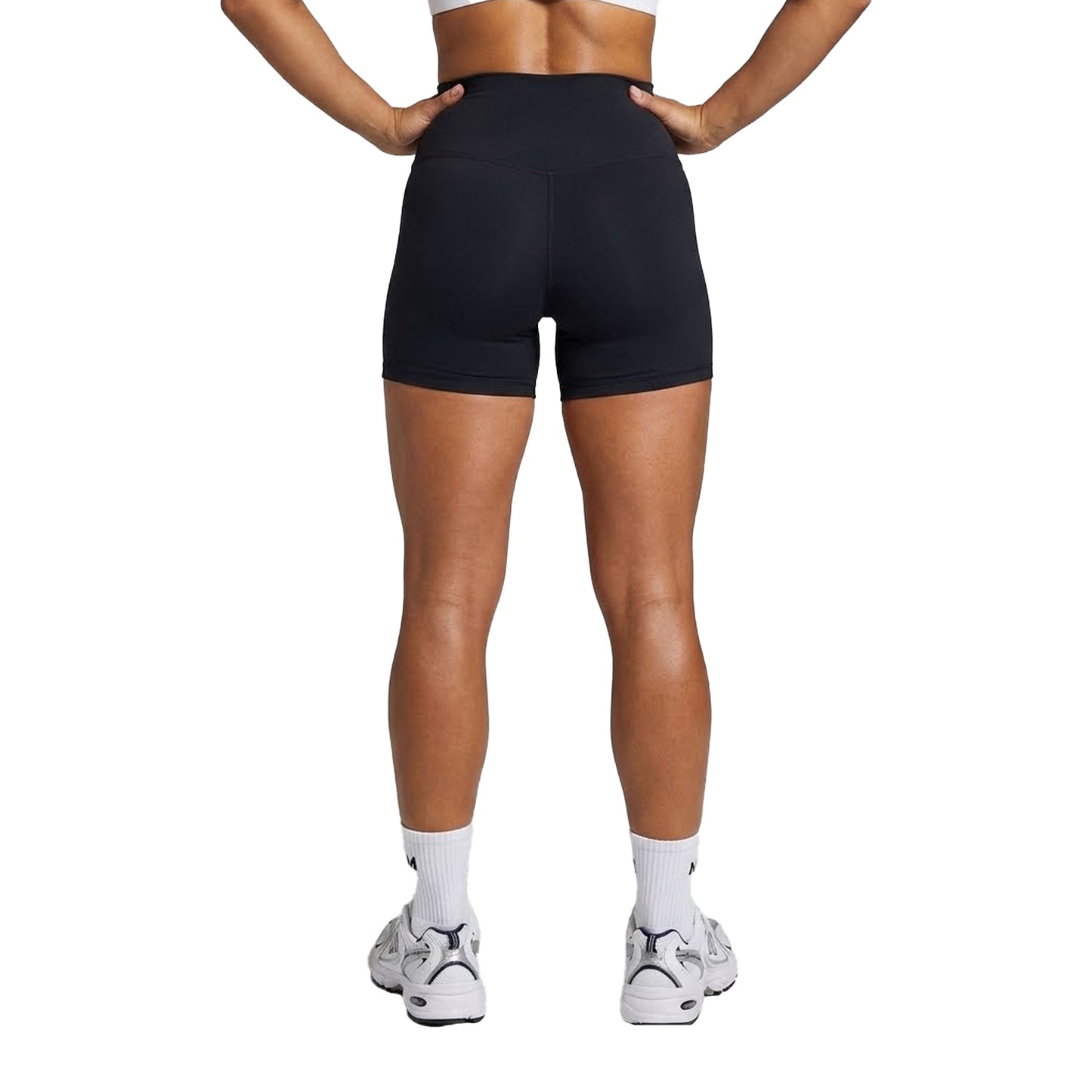 Black - Back - MyProtein Womens-Ladies Slim Cycling Shorts