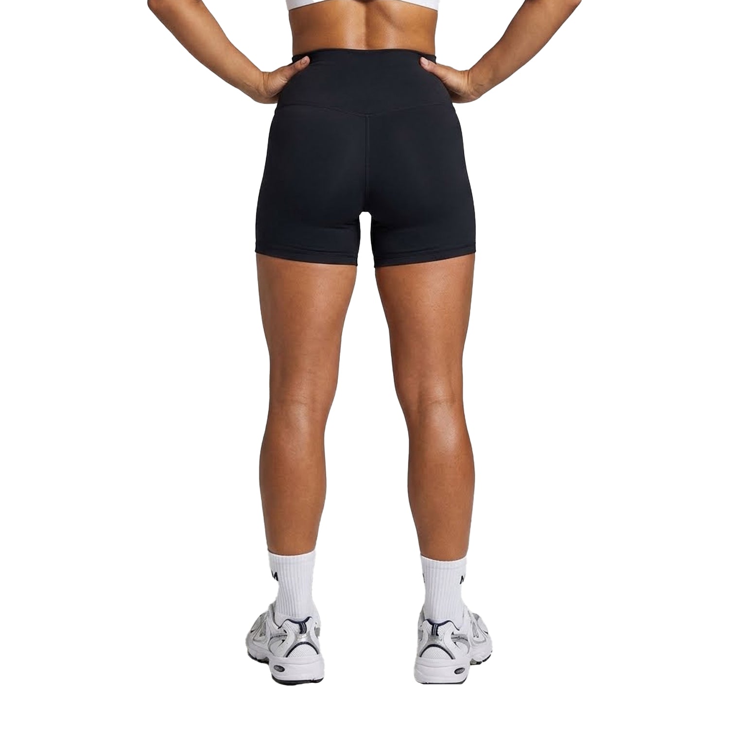 Black - Back - MyProtein Womens-Ladies Slim Cycling Shorts