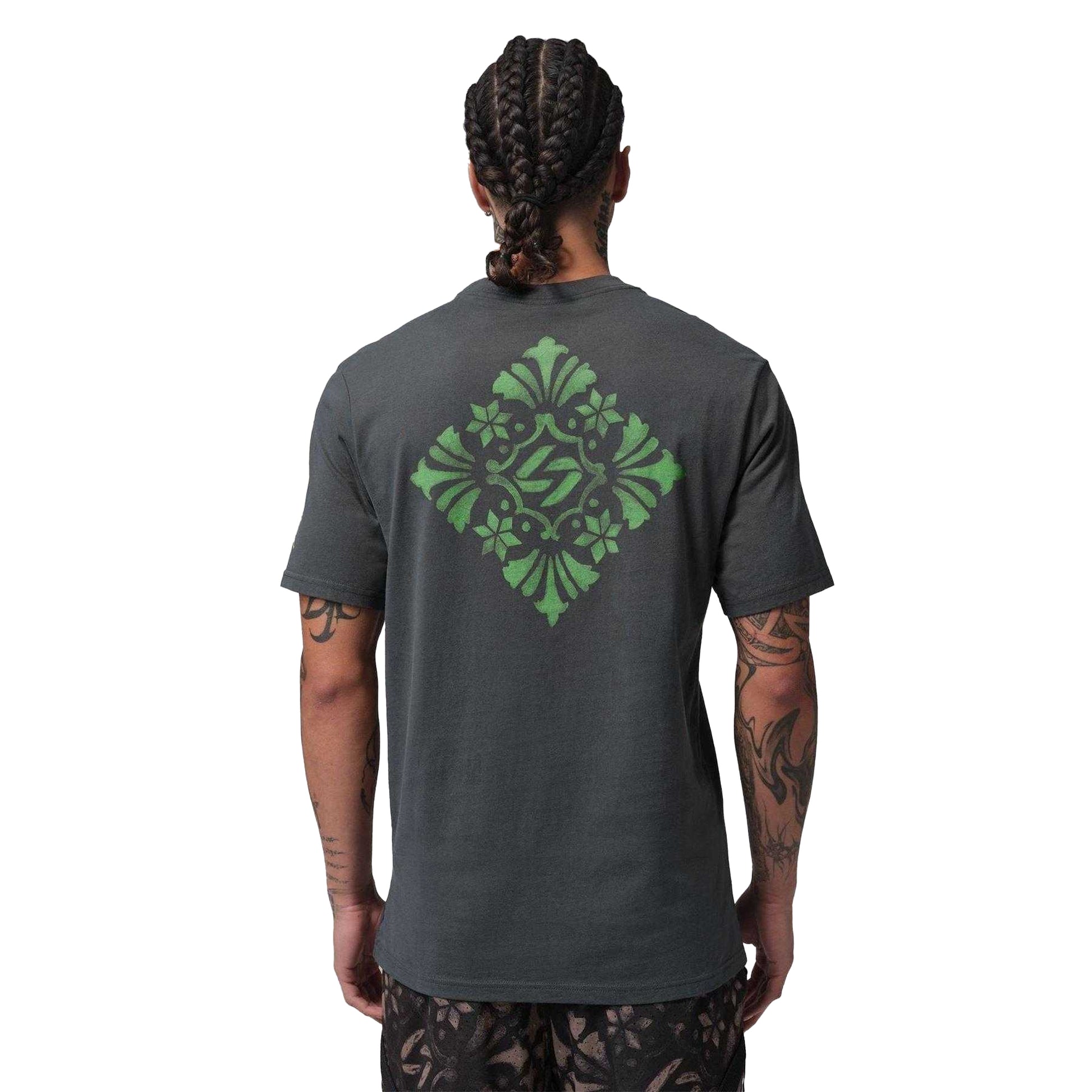 Anthracite-Lime - Back - Nike Mens Air Jordan Luka GFX T-Shirt