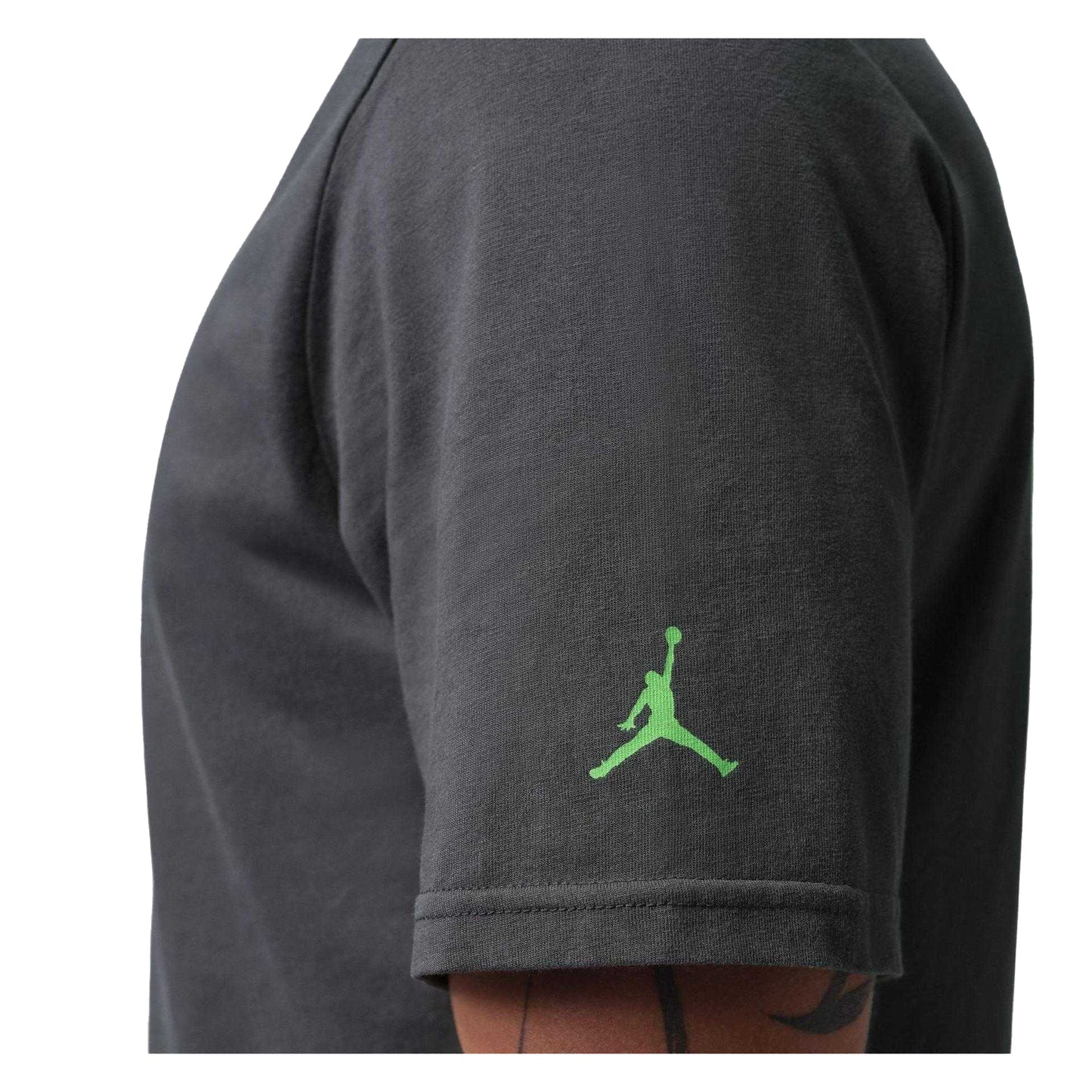 Anthracite-Lime - Side - Nike Mens Air Jordan Luka GFX T-Shirt