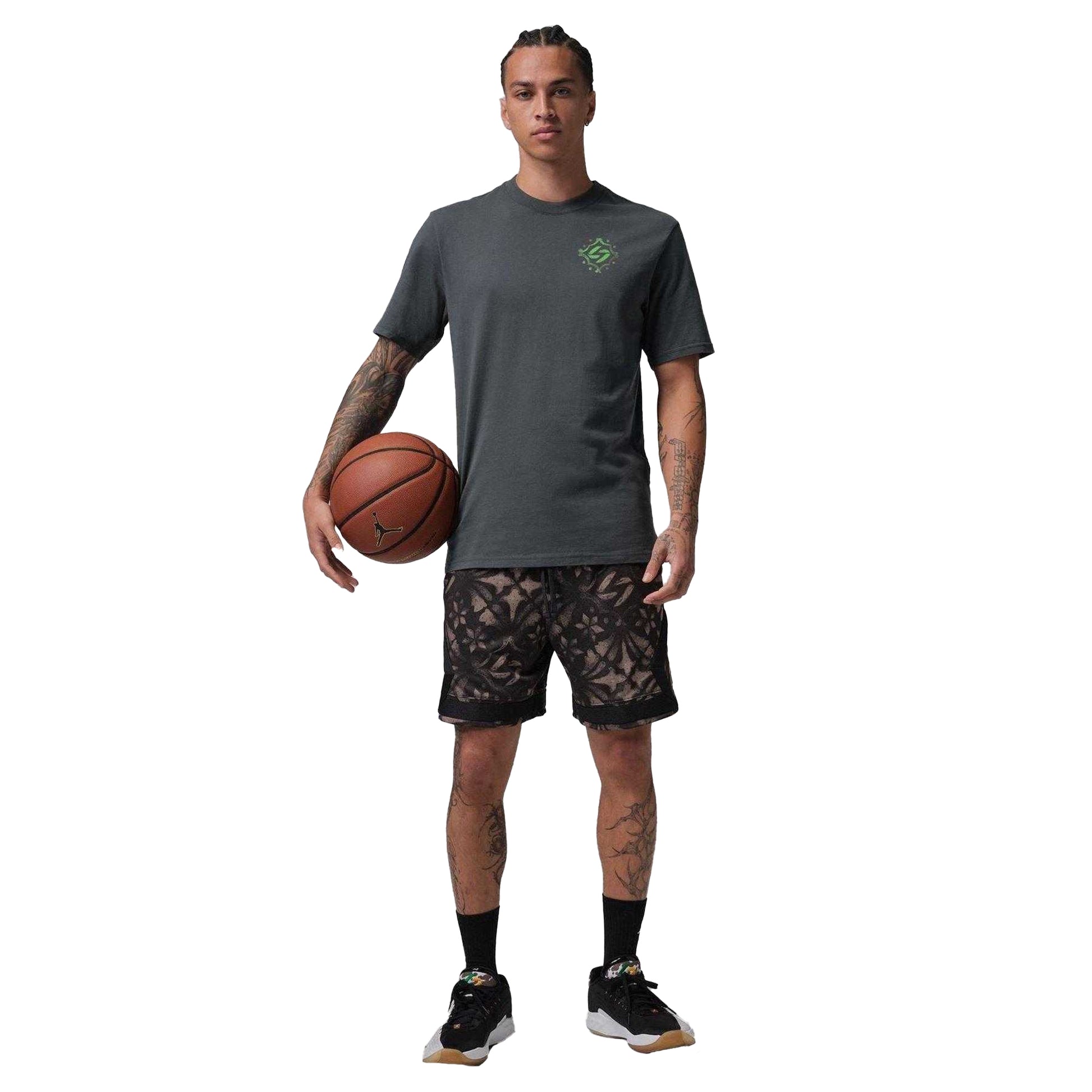 Anthracite-Lime - Lifestyle - Nike Mens Air Jordan Luka GFX T-Shirt