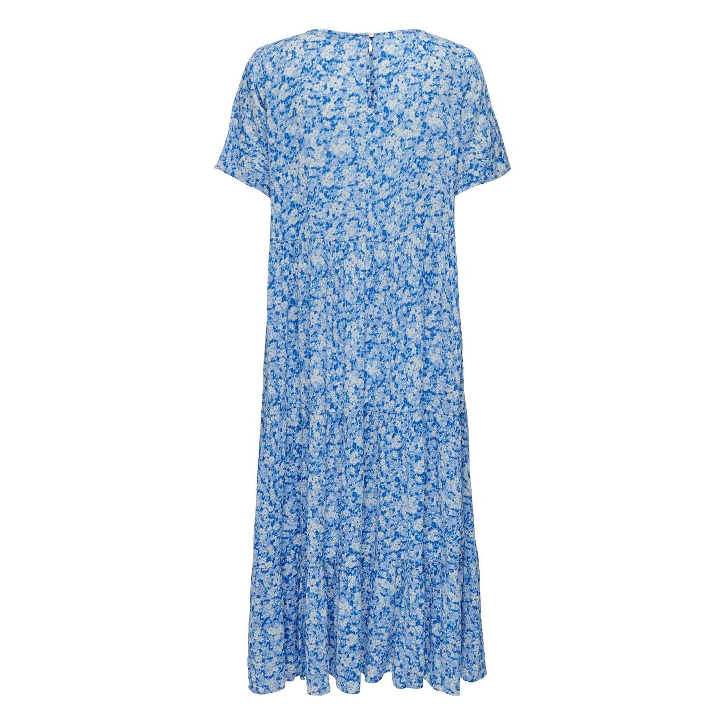Provincial Blue - Back - Only Womens-Ladies Floral Pattern Short-Sleeved Maxi Dress
