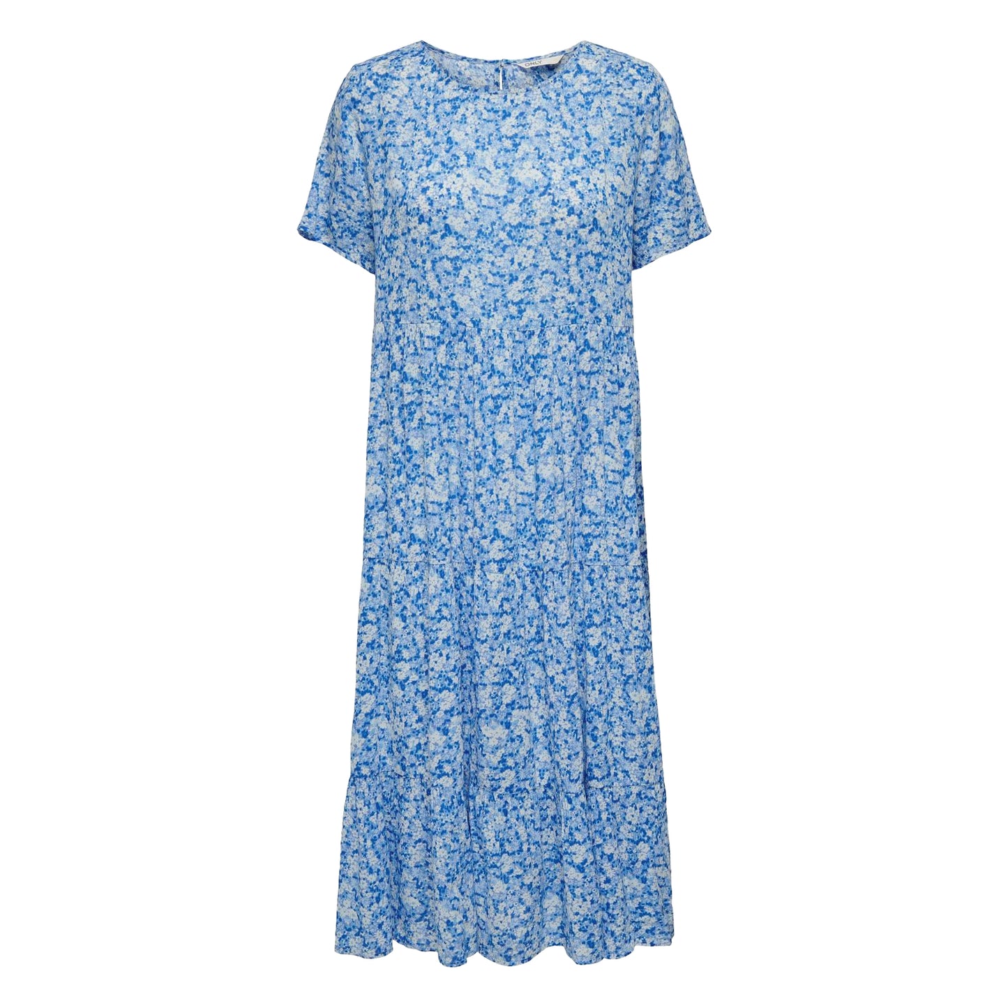 Provincial Blue - Front - Only Womens-Ladies Floral Pattern Short-Sleeved Maxi Dress