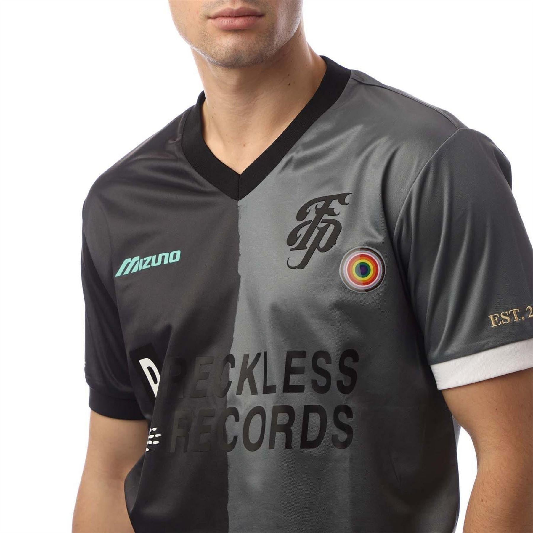 Black - Side - Mizuno Mens Footpatrol Monogram Game Football Jersey