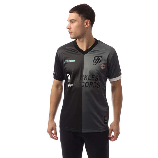 Black - Front - Mizuno Mens Footpatrol Monogram Game Football Jersey