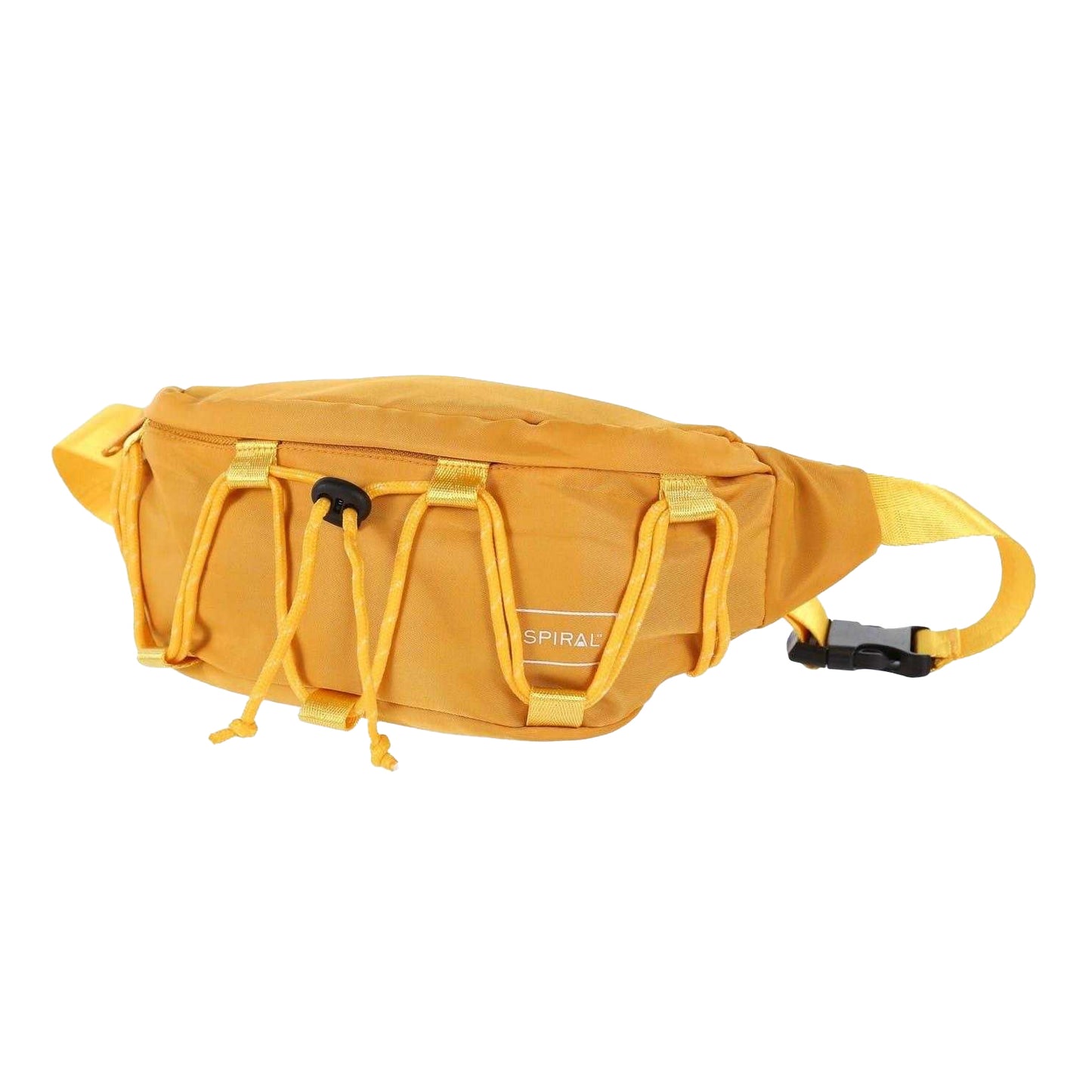 Mustard - Front - Spiral Arlo Crescent Shaped Waist Bag