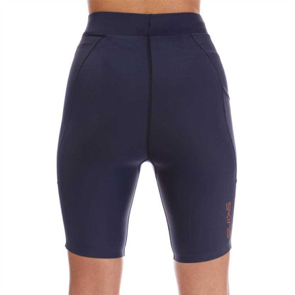 Navy - Back - Skins Womens-Ladies Series-5 Cycling Shorts