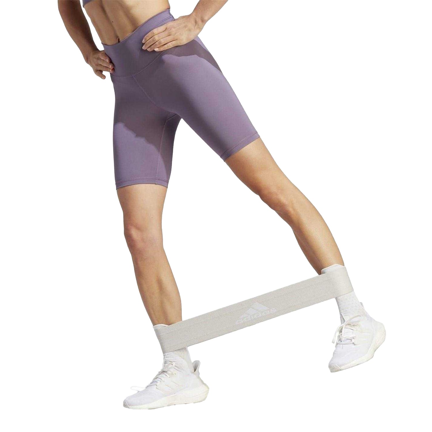 Shadow-Violet - Side - Adidas Womens-Ladies Optime Cycling Shorts