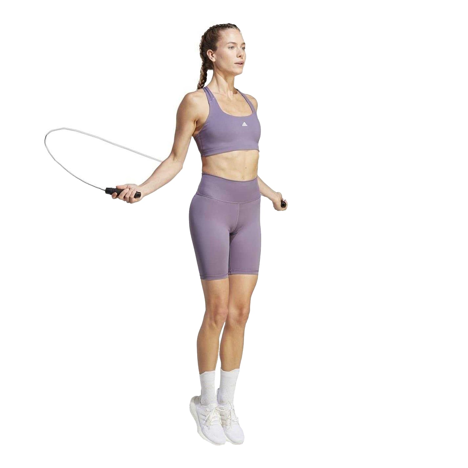 Shadow-Violet - Lifestyle - Adidas Womens-Ladies Optime Cycling Shorts