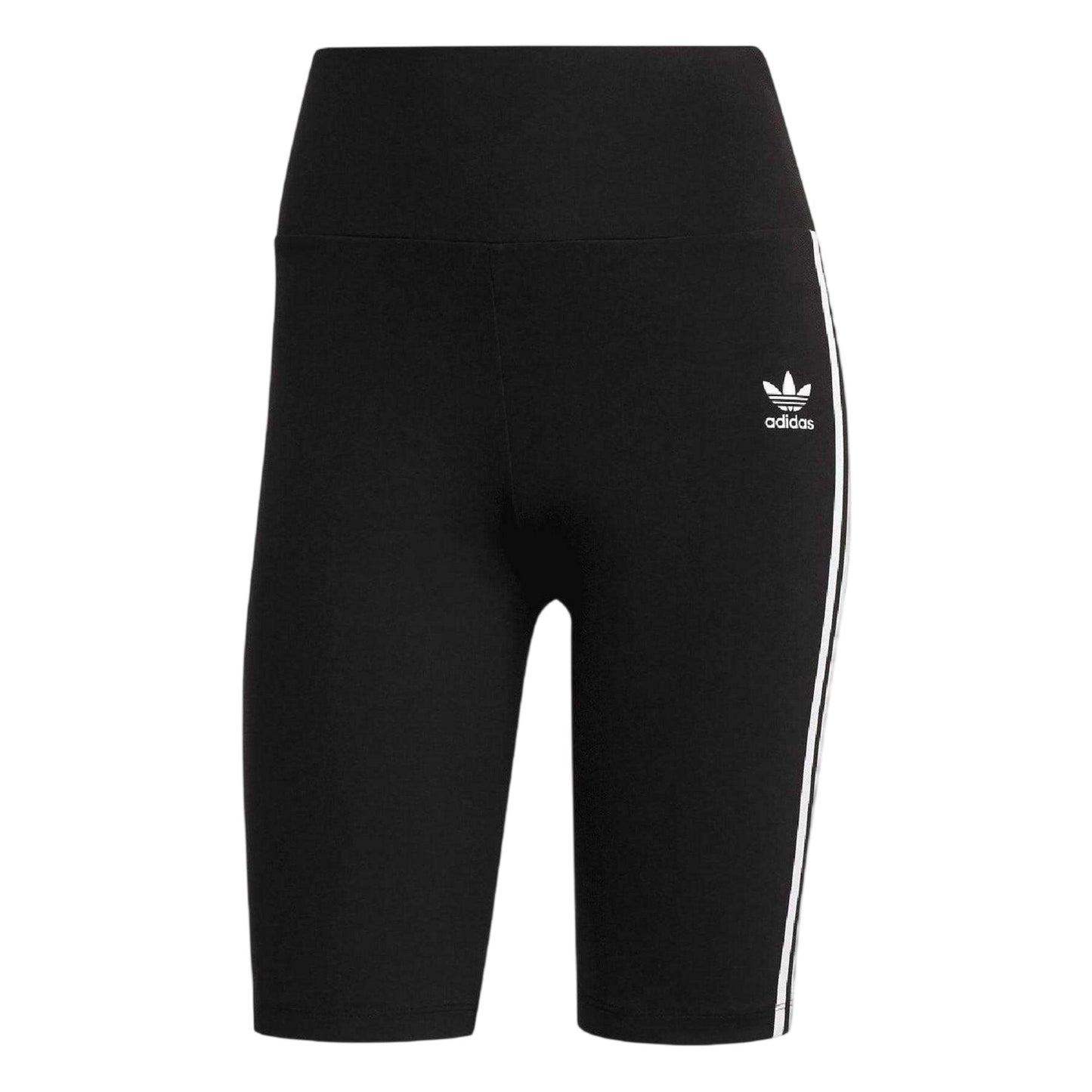 Black - Front - Adidas Womens-Ladies Classics 3 Stripes Shorts