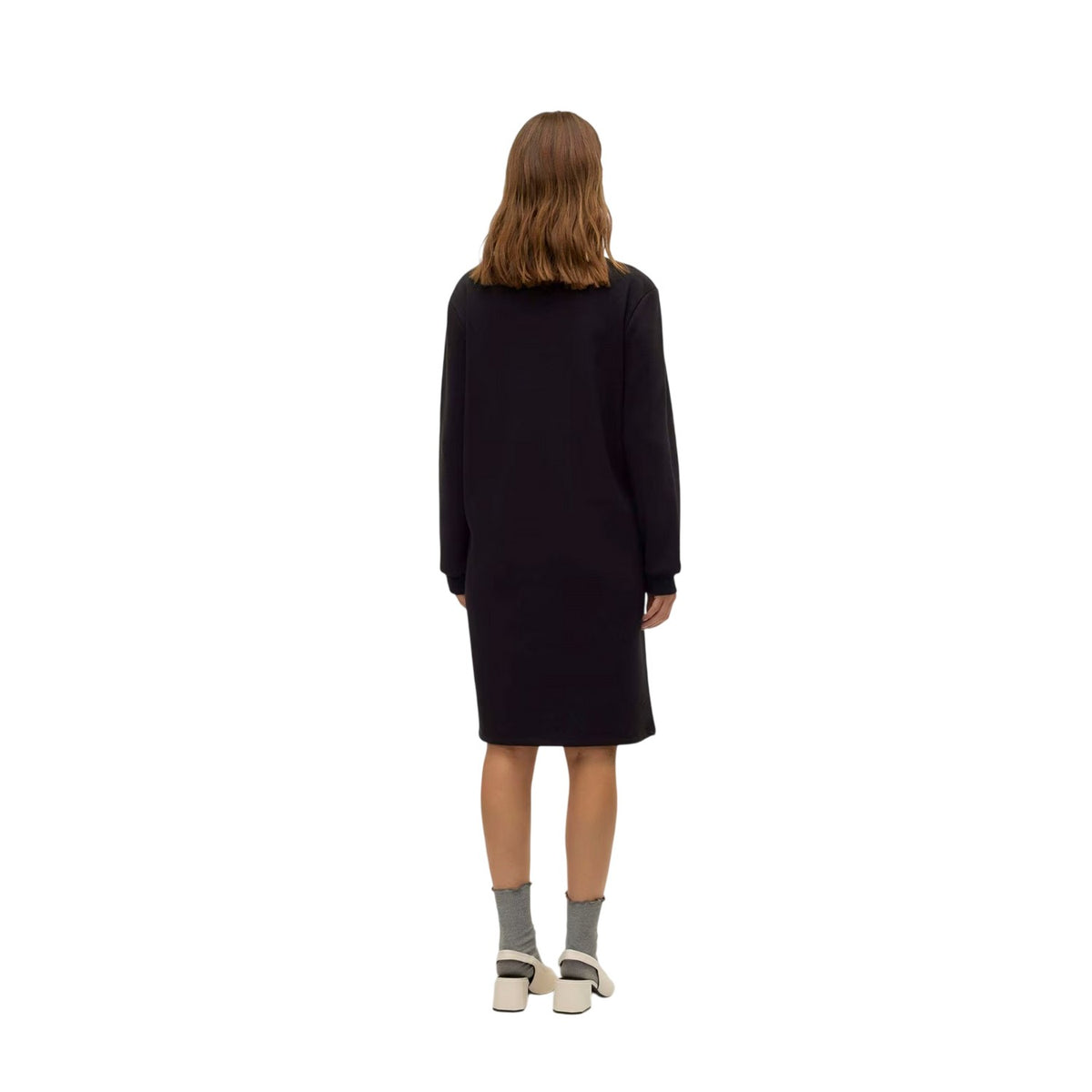 Black - Back - Mamalicious Womens-Ladies Relaxed Fit Maternity Sweatshirt Dress