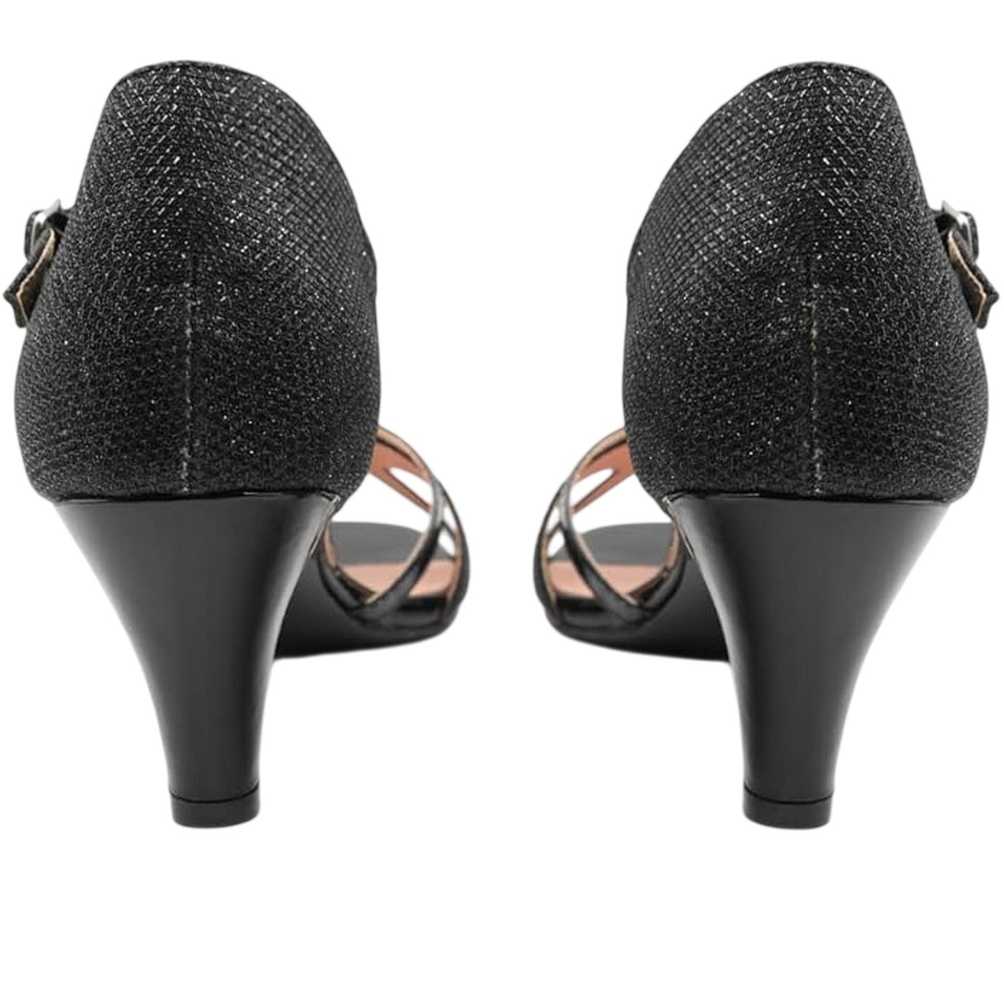 Black - Back - Where´s That From Womens-Ladies Artemis Flare Heel Sandals