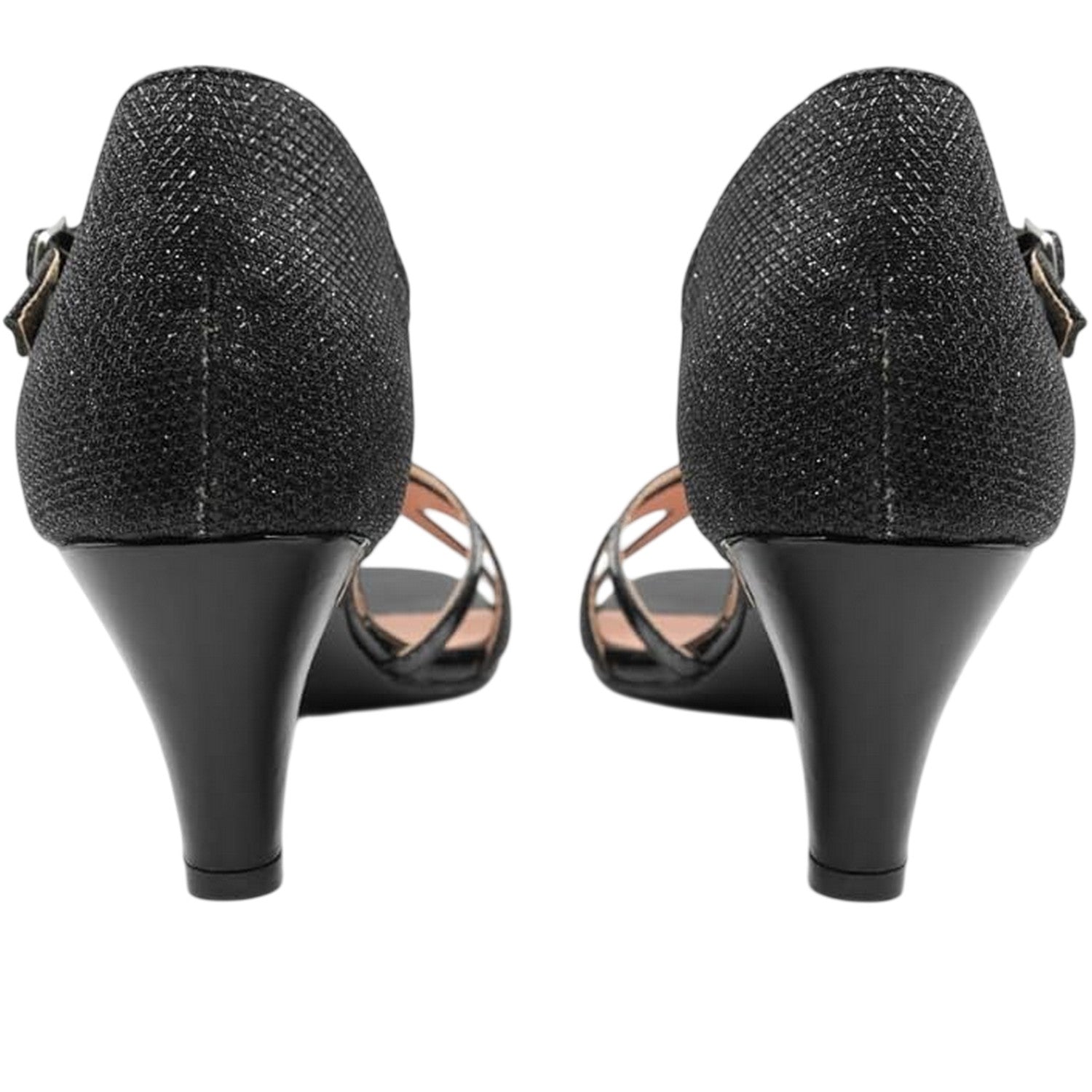 Black - Back - Where´s That From Womens-Ladies Artemis Flare Heel Sandals
