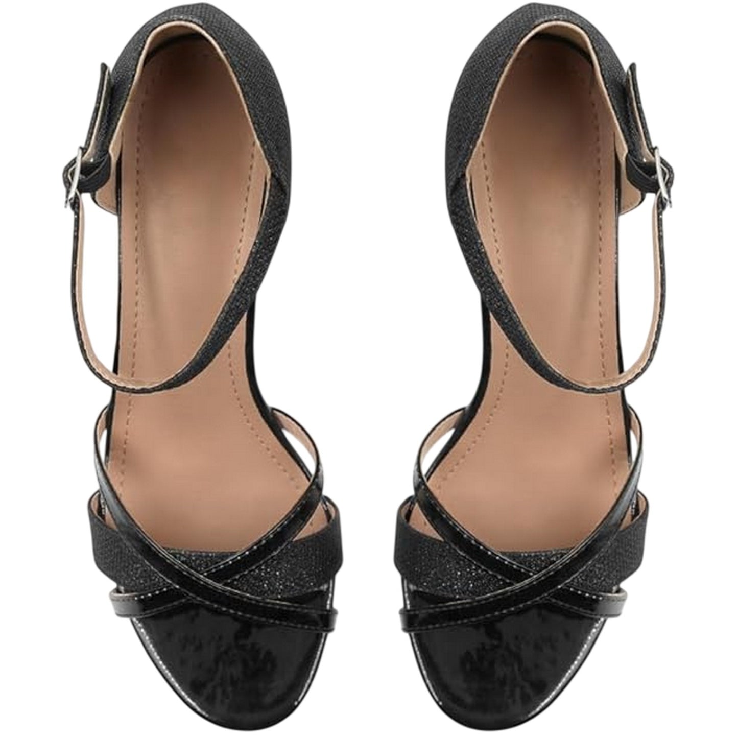 Black - Side - Where´s That From Womens-Ladies Artemis Flare Heel Sandals
