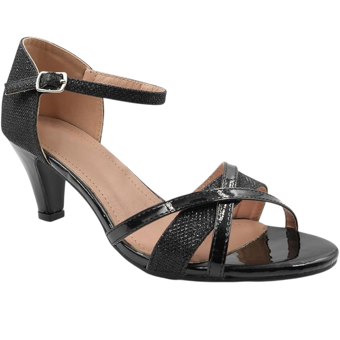 Black - Front - Where´s That From Womens-Ladies Artemis Flare Heel Sandals