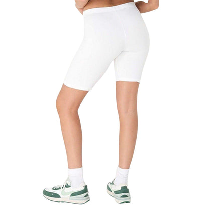 White - Back - Brave Soul Womens-Ladies Fitted Cycling Shorts