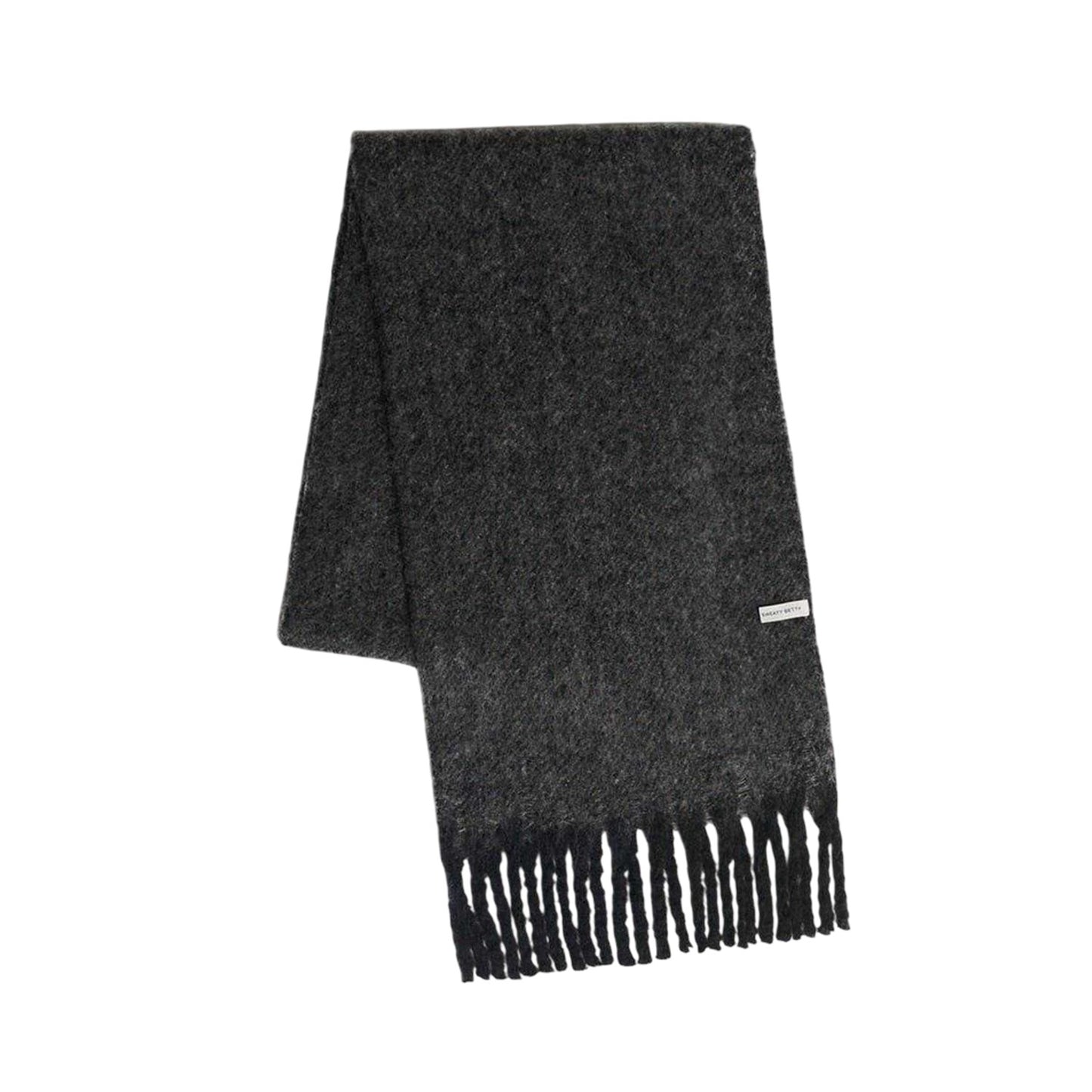 Black - Back - Sweaty Betty Chunky Knit Winter Scarf