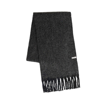 Black - Back - Sweaty Betty Chunky Knit Winter Scarf