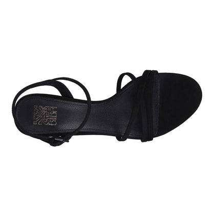 Black - Side - Biba Womens-Ladies Leather Stiletto Heel Sandals