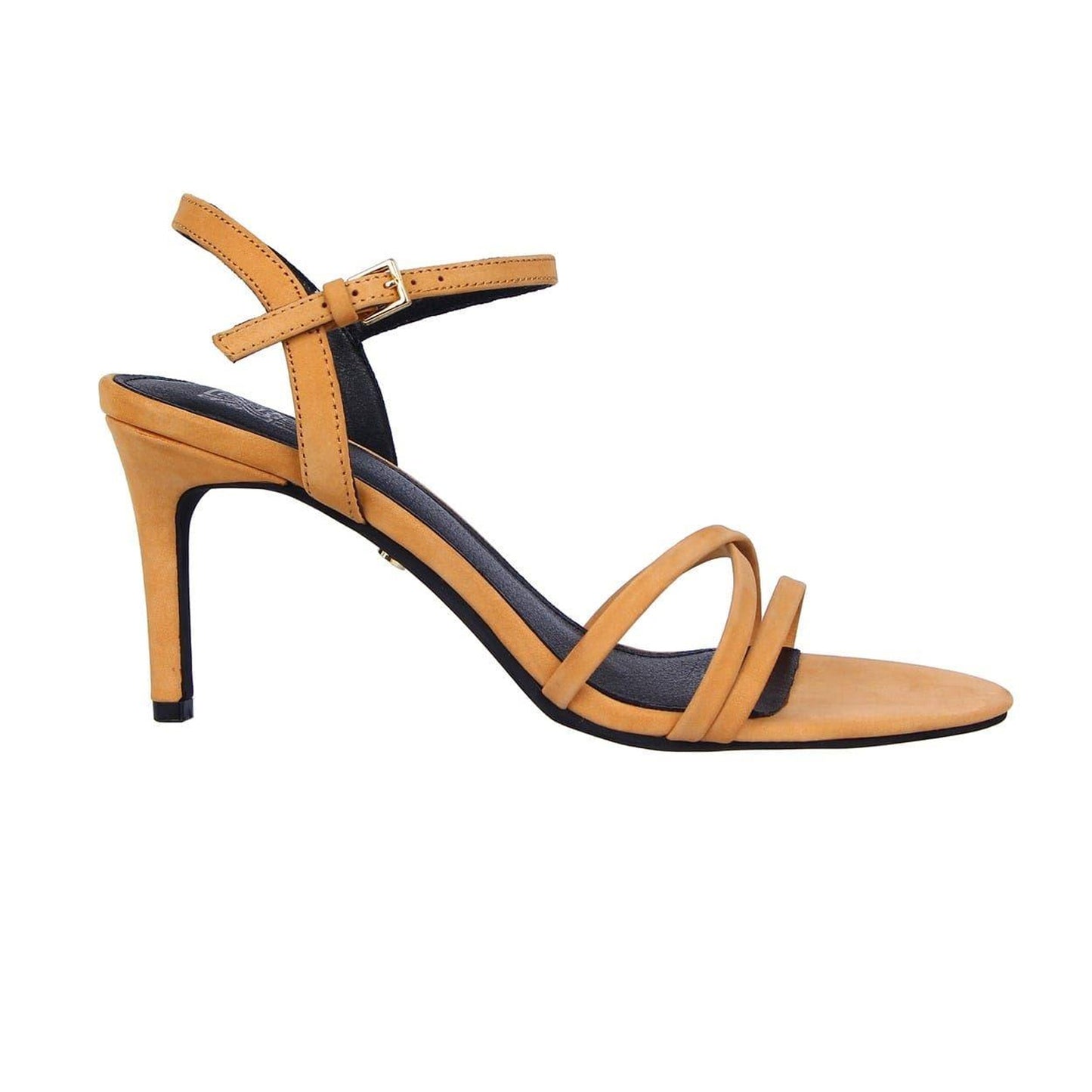 Tan - Front - Biba Womens-Ladies Leather Stiletto Heel Sandals