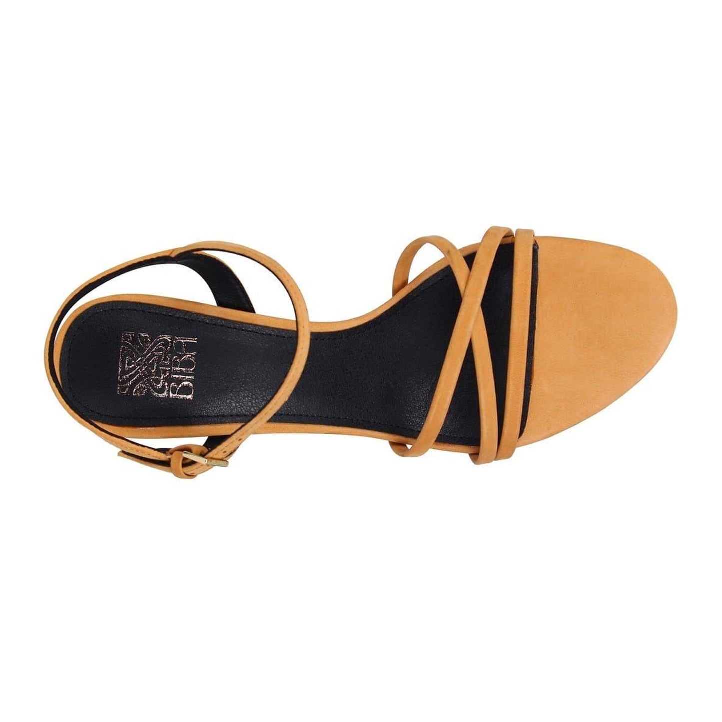 Tan - Side - Biba Womens-Ladies Leather Stiletto Heel Sandals