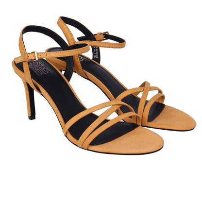 Tan - Lifestyle - Biba Womens-Ladies Leather Stiletto Heel Sandals