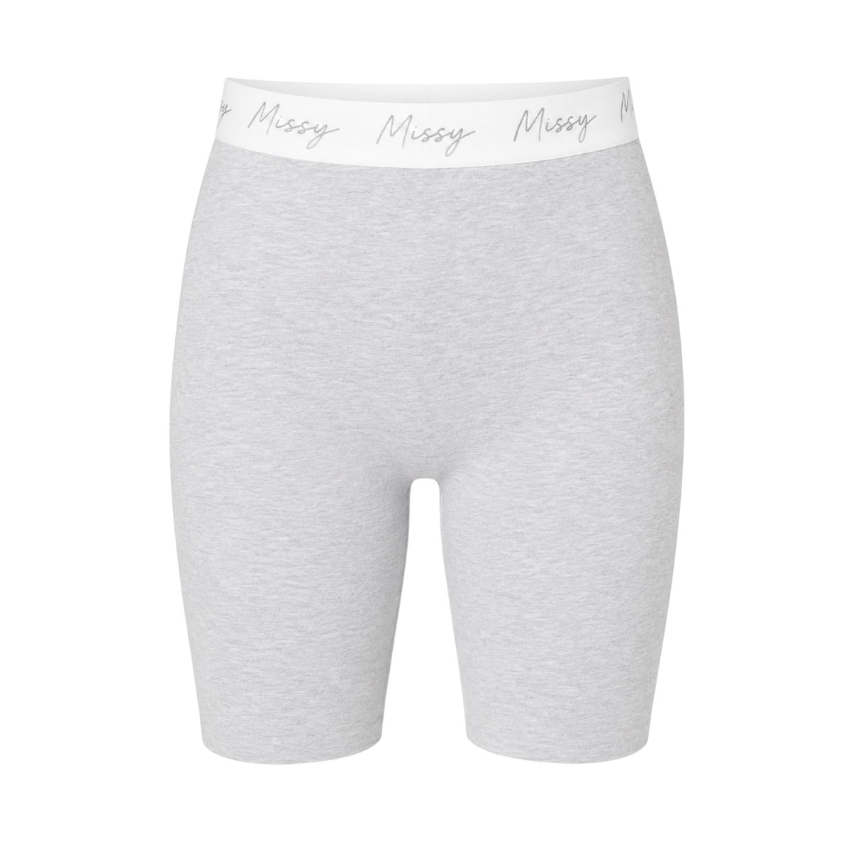Grey - Front - Missy Empire Womens-Ladies Jersey Cycling Shorts