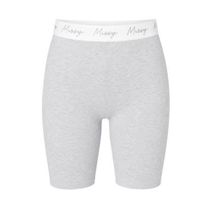 Grey - Front - Missy Empire Womens-Ladies Jersey Cycling Shorts