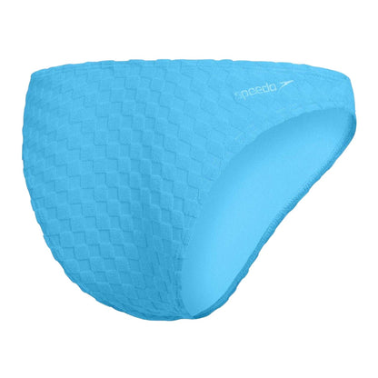 Blue - Back - Speedo Womens-Ladies Terrycloth High Waist Bikini Bottoms