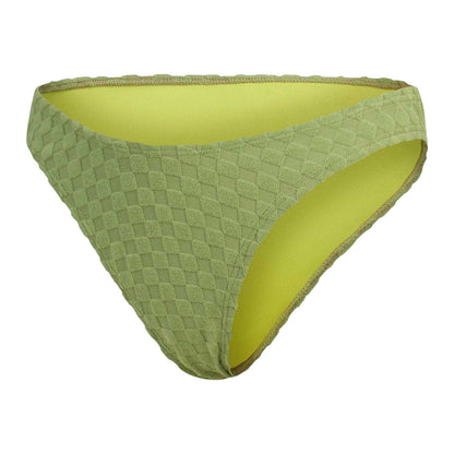 Green - Front - Speedo Womens-Ladies Terrycloth High Waist Bikini Bottoms