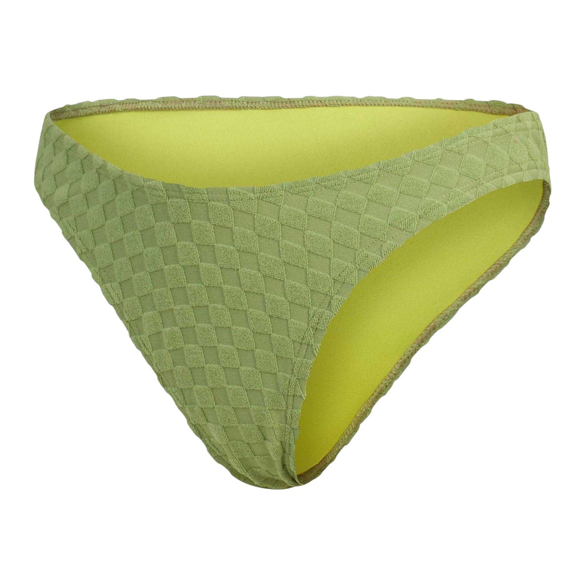 Green - Front - Speedo Womens-Ladies Terrycloth High Waist Bikini Bottoms