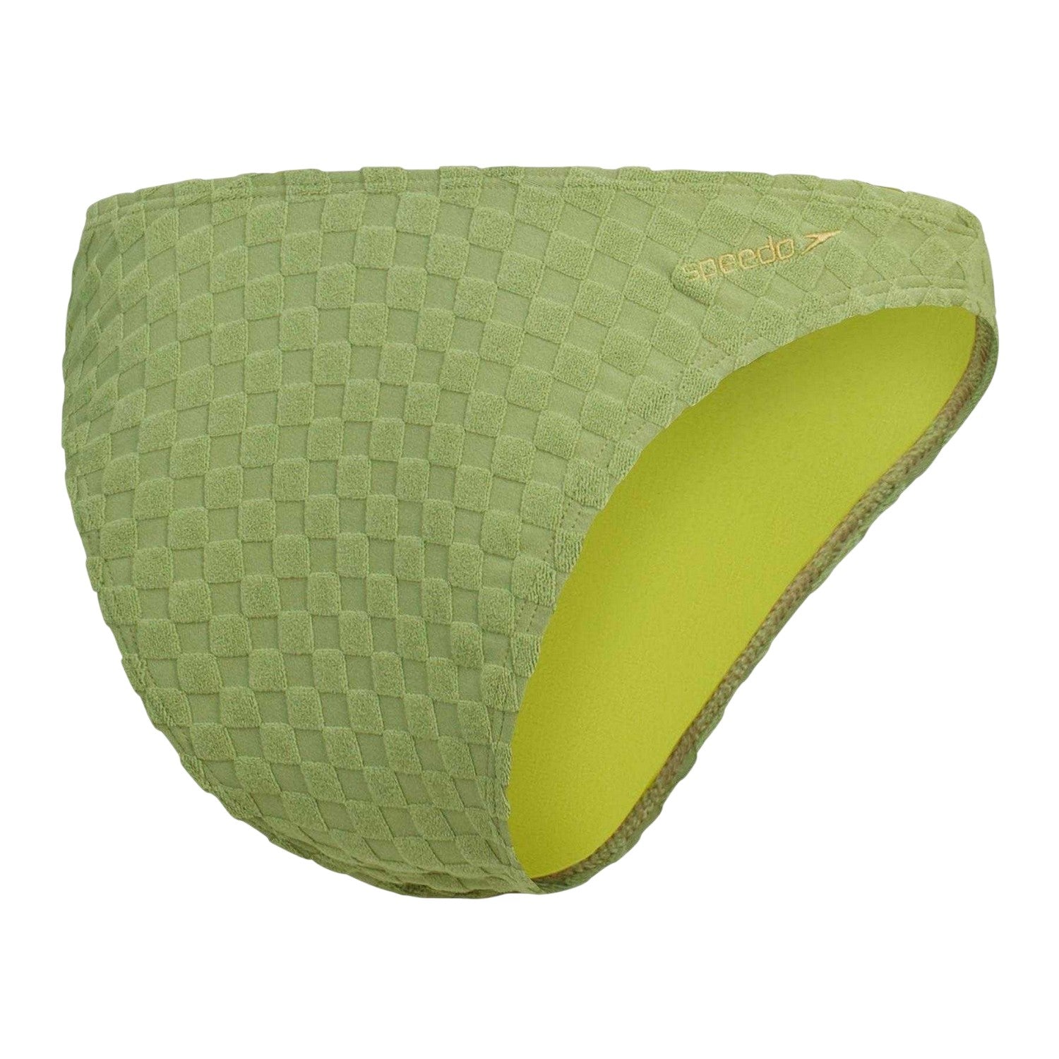 Green - Back - Speedo Womens-Ladies Terrycloth High Waist Bikini Bottoms