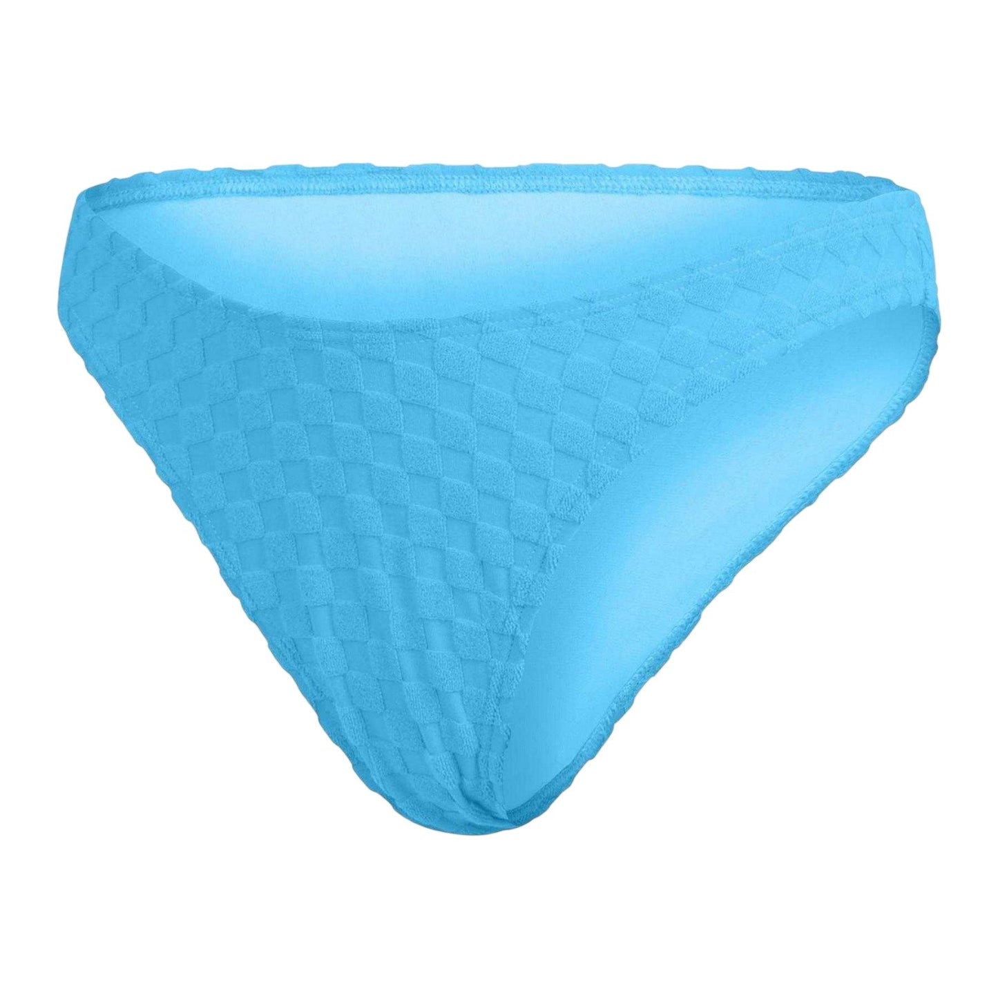 Blue - Front - Speedo Womens-Ladies Terrycloth High Waist Bikini Bottoms