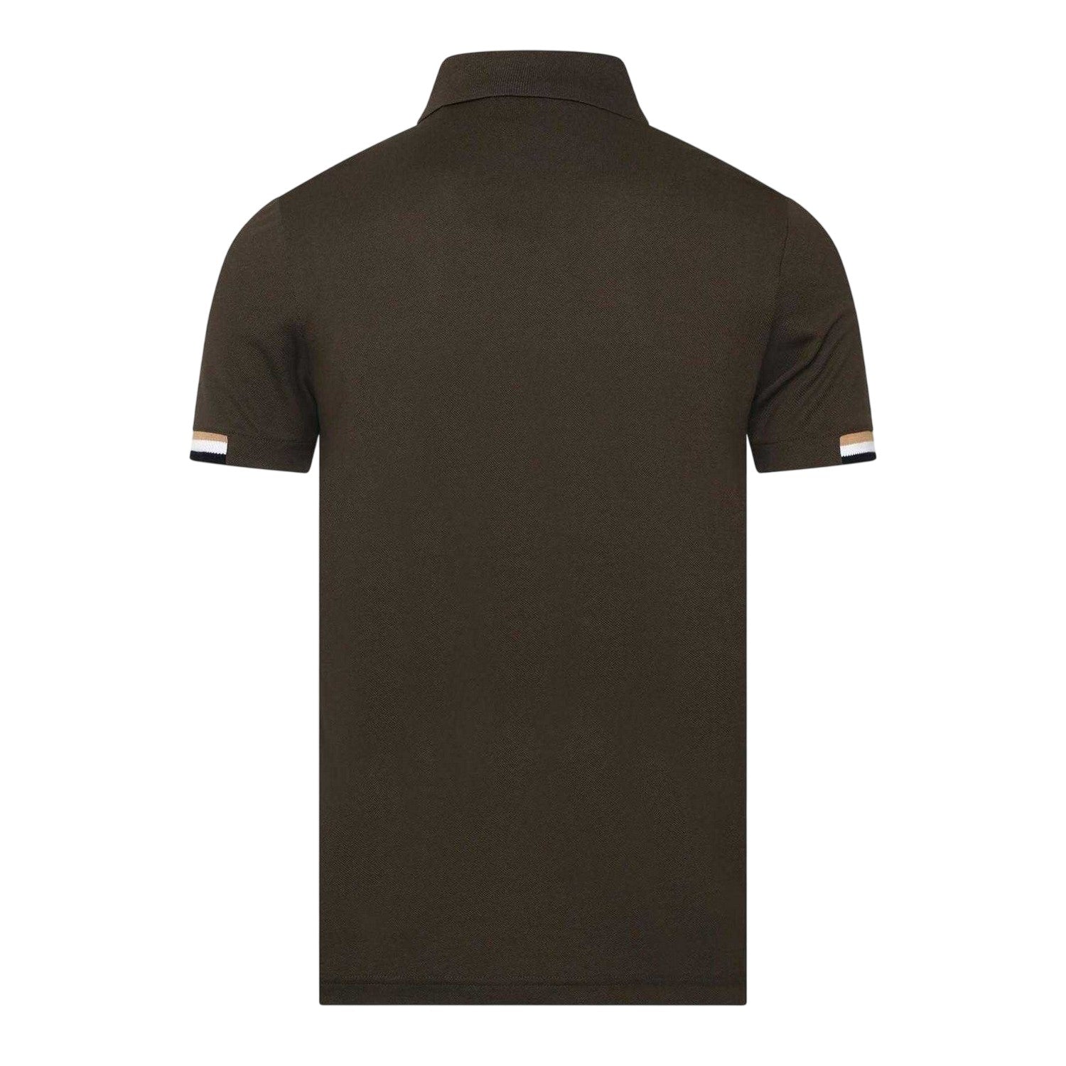 Green - Back - Boss Mens Parlay 147 Rubberised Logo Polo Shirt