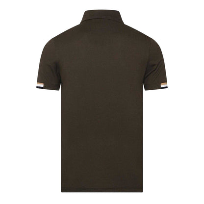 Green - Back - Boss Mens Parlay 147 Rubberised Logo Polo Shirt