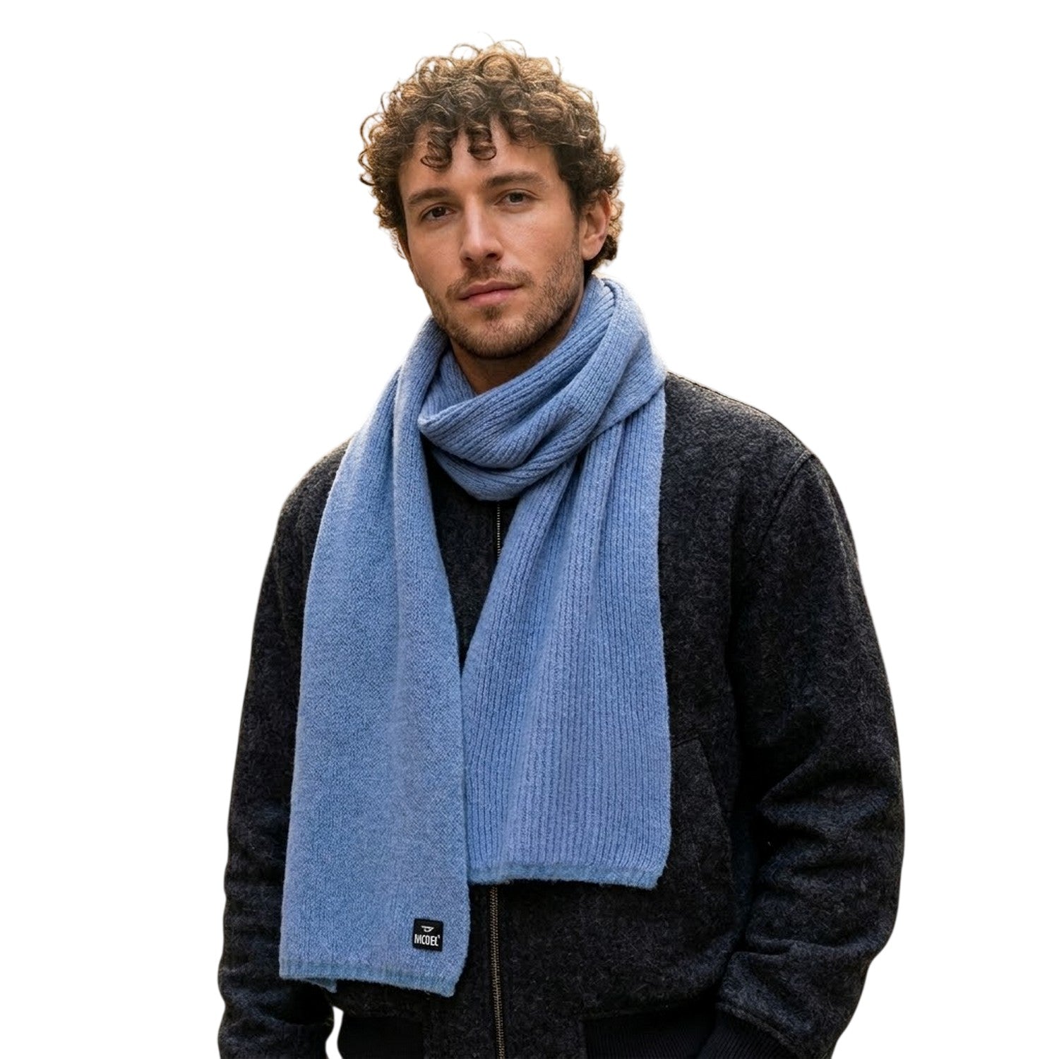 China Blue - Back - Diesel Unisex Adult Knitted Midweight Scarf