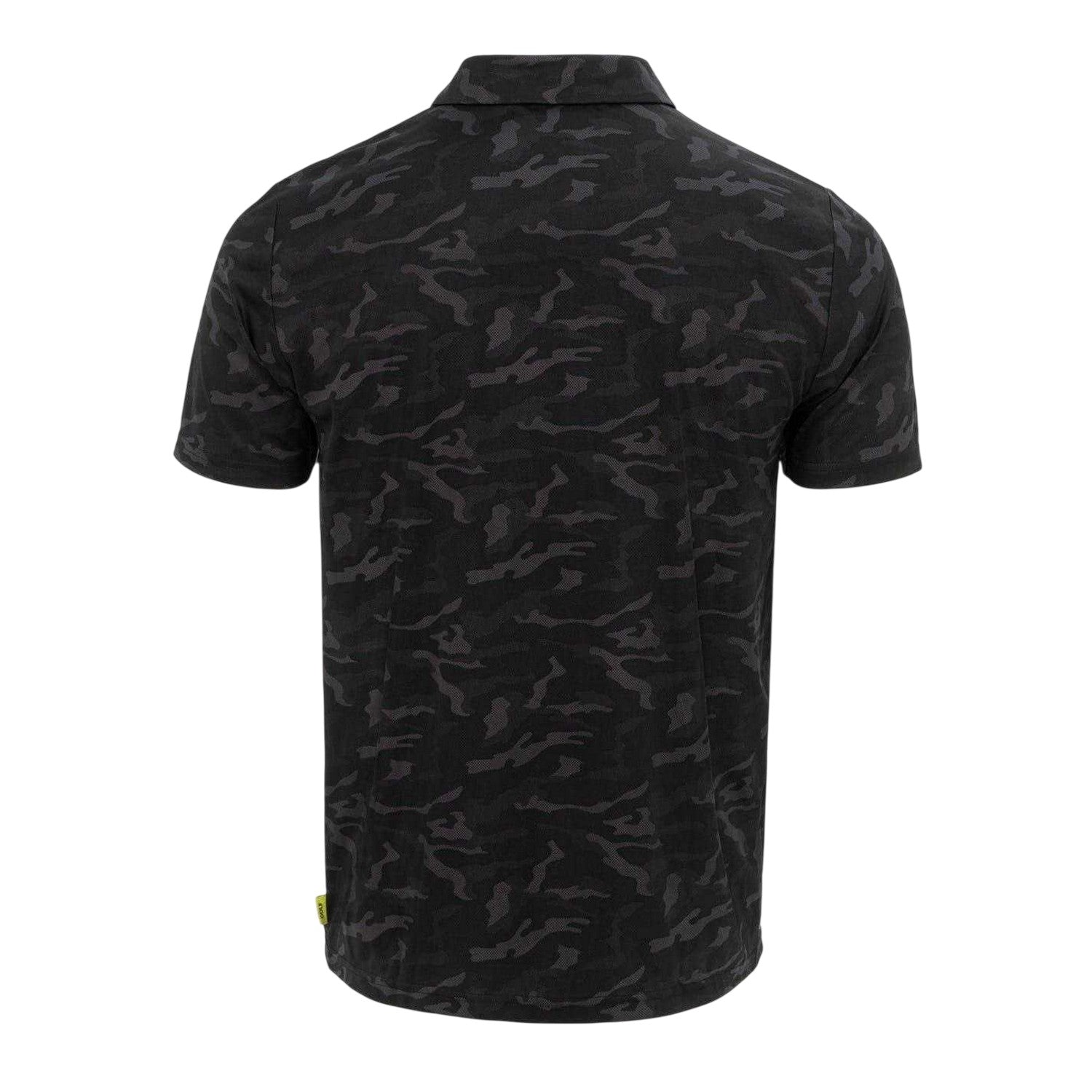 Black-Grey - Back - Slazenger Mens All-Over Print Lightweight Polo Shirt