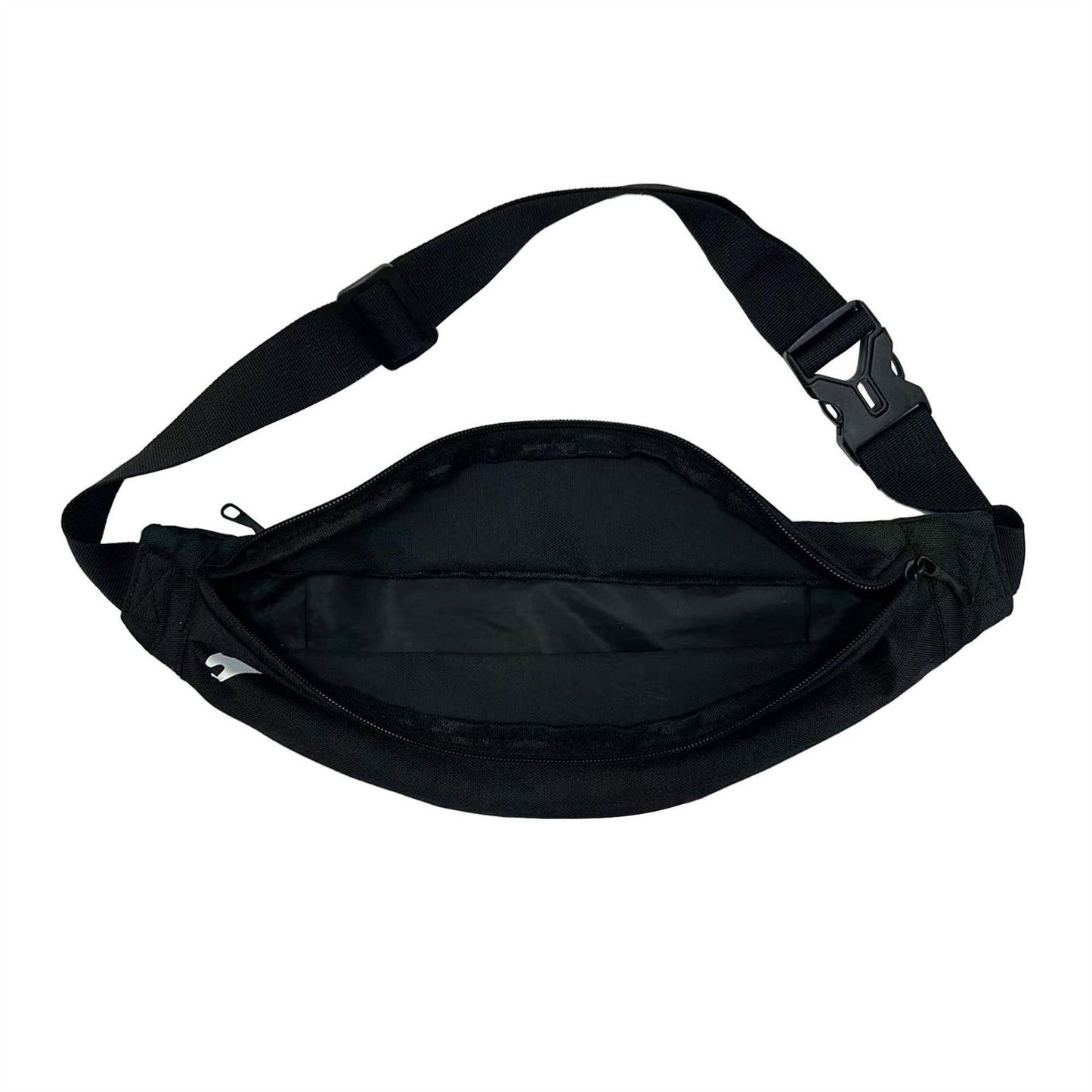 Black - Lifestyle - Slazenger Logo Sport Bum Bag